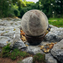 Load image into Gallery viewer, Blue Flashy Moonstone Crystal Sphere Large
