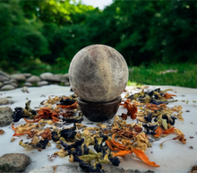 Load image into Gallery viewer, Blue Flashy Moonstone Crystal Sphere Large
