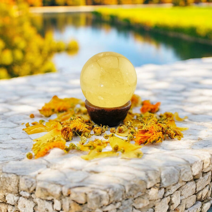 Golden Calcite Sphere